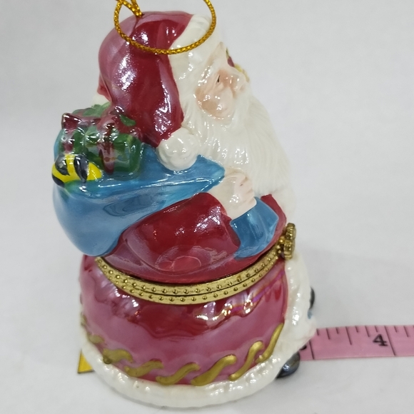 Mr. Christmas Porcelain Music Box Santa Animated Wind Up Motion Jingle Bells - Picture 3 of 5
